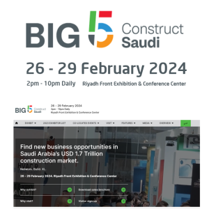 The Big 5 Saudi, 26 - 29 February 2024 - Riyadh, Saudi Arabia. Big Upcoming Event in Riyadh 2024. Date, Time, Location, Website, Social Media. Map.