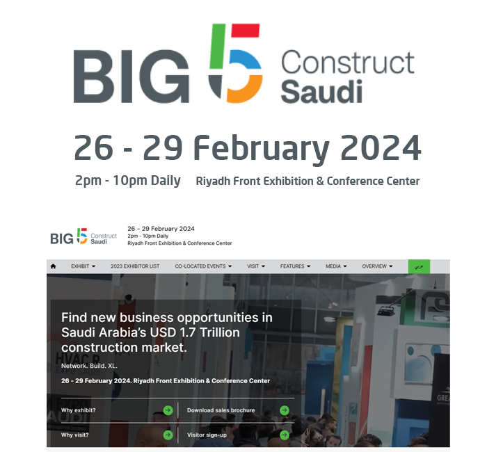 The Big 5 Saudi, 26 - 29 February 2024 - Riyadh, Saudi Arabia. Big Upcoming Event in Riyadh 2024. Date, Time, Location, Website, Social Media. Map.