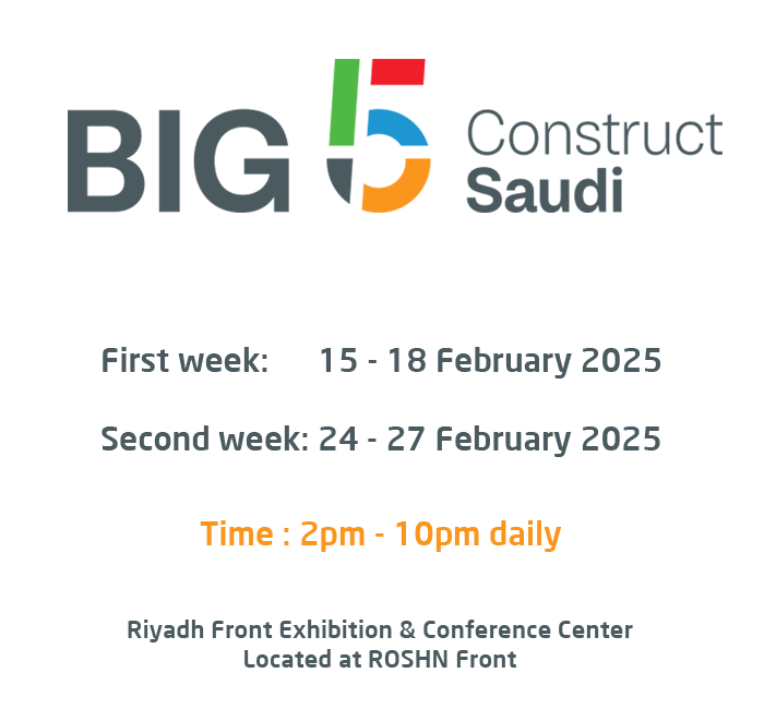 The Big 5 Saudi, 24 - 27 February 2025 - Riyadh, Saudi Arabia. Big Upcoming Event in Riyadh 2024. Date, Time, Location, Website, Social Media. Map.