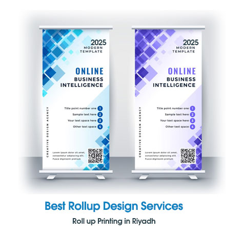 Rollup Design and Printing Services in Riyadh 2025. Looking for a Rollup Designer in Riyadh, Hire Graphic Designers For Your Graphic Design Needs. أفضل 10 محلات طباعة رول اب ستاند اونلاين في الرياض