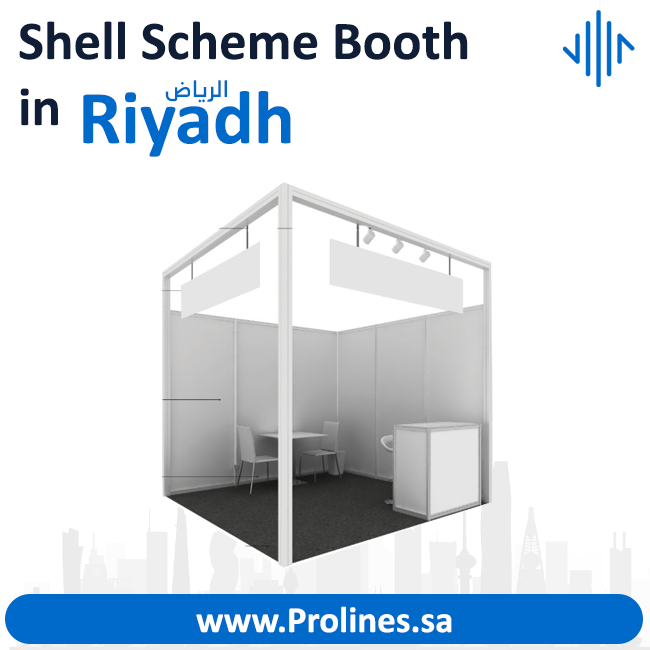 Shell Scheme Booth design and builder in Riyadh, Saudi Arabia 2026 - مصنع بوثات اكشاك - درايف ثرو - كشك قهوة