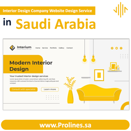Interior Design Company Website Design in Saudi Arabia | Prolines