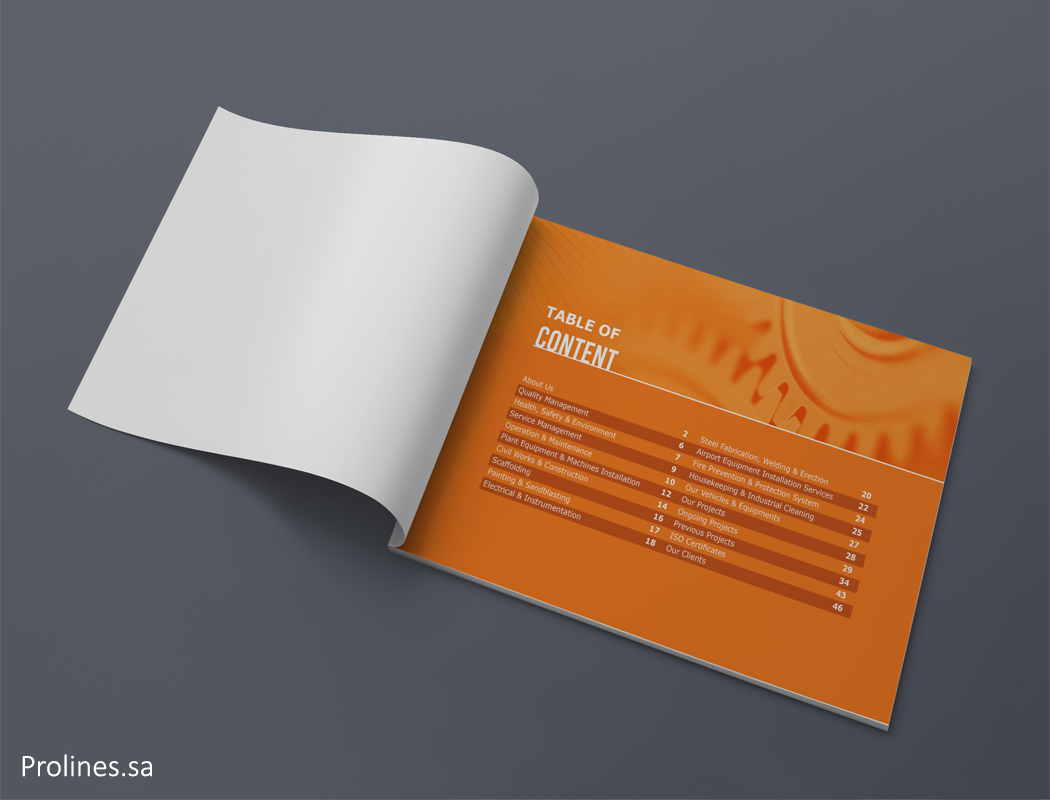 Prolines company profile design services in Jeddah, Riyadh, Saudi Arabia 2026 - خدمات تصميم بروفايل الشركة من برولاينز في جدة والرياض السعودية
