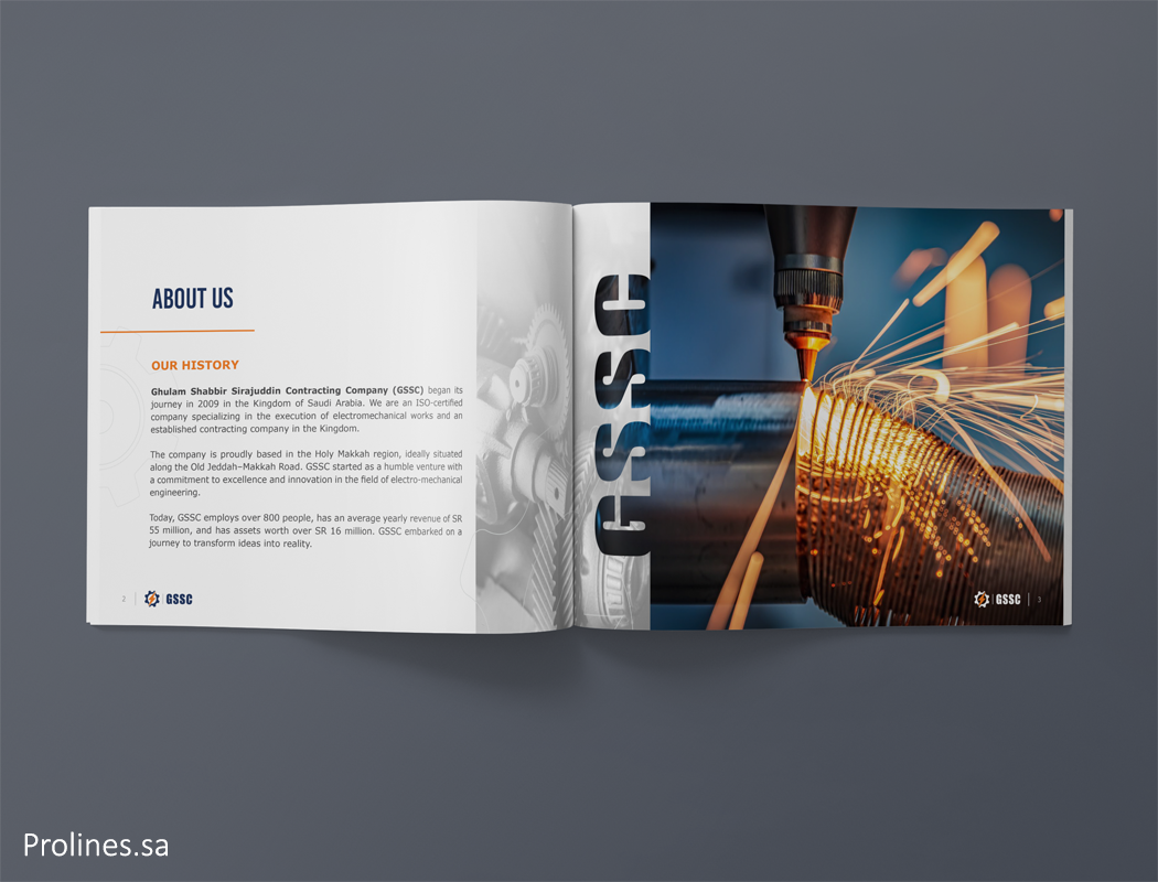 Prolines company profile design services in Jeddah, Riyadh, Saudi Arabia 2026 - خدمات تصميم بروفايل الشركة من برولاينز في جدة والرياض السعودية