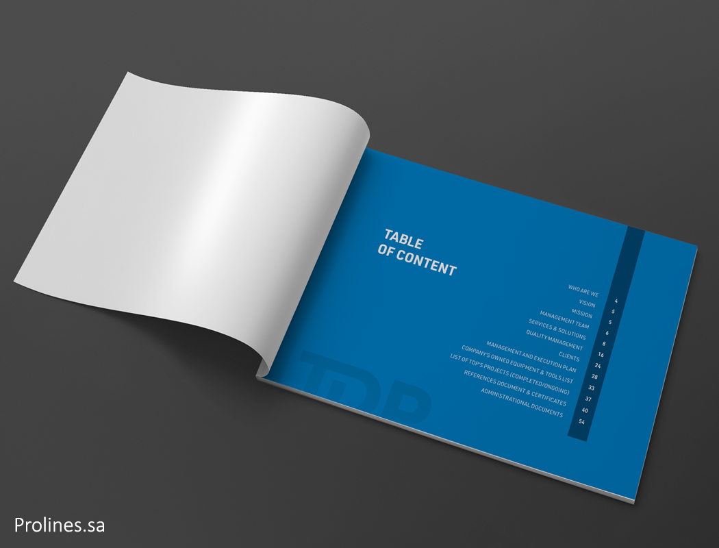 Prolines company profile design services in Jeddah, Riyadh, Saudi Arabia 2026 - خدمات تصميم بروفايل الشركة من برولاينز في جدة والرياض السعودية