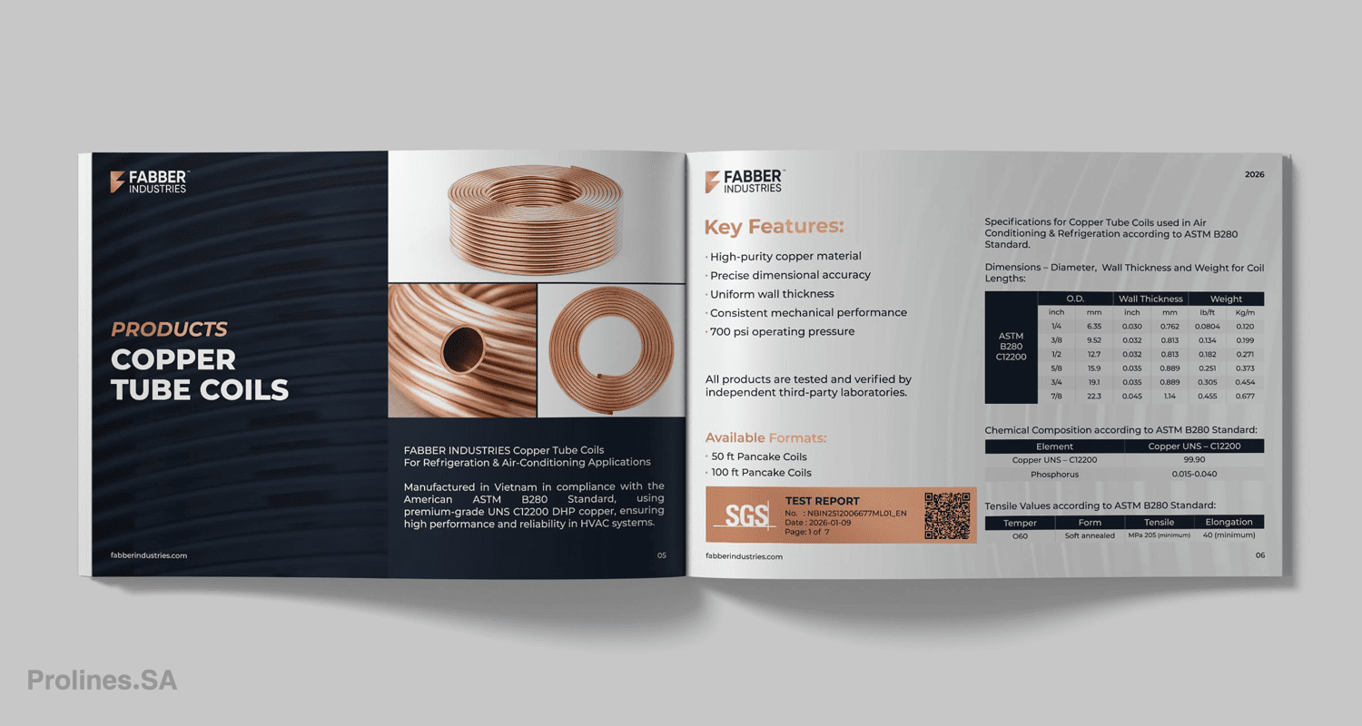 Fabber Industries Company Profile Design in Saudi Arabia by Prolines - تصميم احترافي لملف تعريف الشركات الصناعية في المملكة العربية السعودية Fabber Industries Company Profile Design in Saudi Arabia by Prolines - تصميم احترافي لملف تعريف الشركات الصناعية في المملكة العربية السعودية