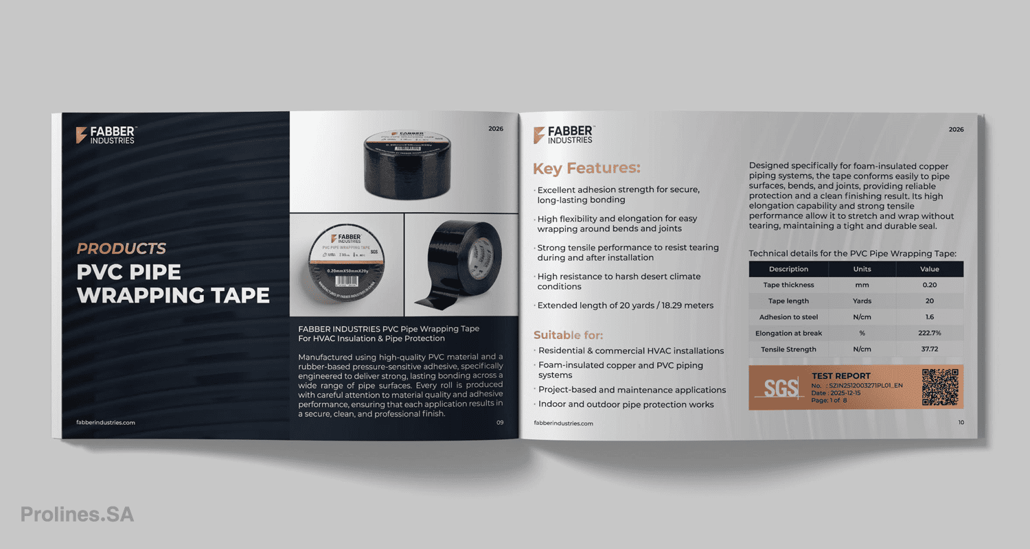 Fabber Industries Company Profile Design in Saudi Arabia by Prolines - تصميم احترافي لملف تعريف الشركات الصناعية في المملكة العربية السعودية Fabber Industries Company Profile Design in Saudi Arabia by Prolines - تصميم احترافي لملف تعريف الشركات الصناعية في المملكة العربية السعودية