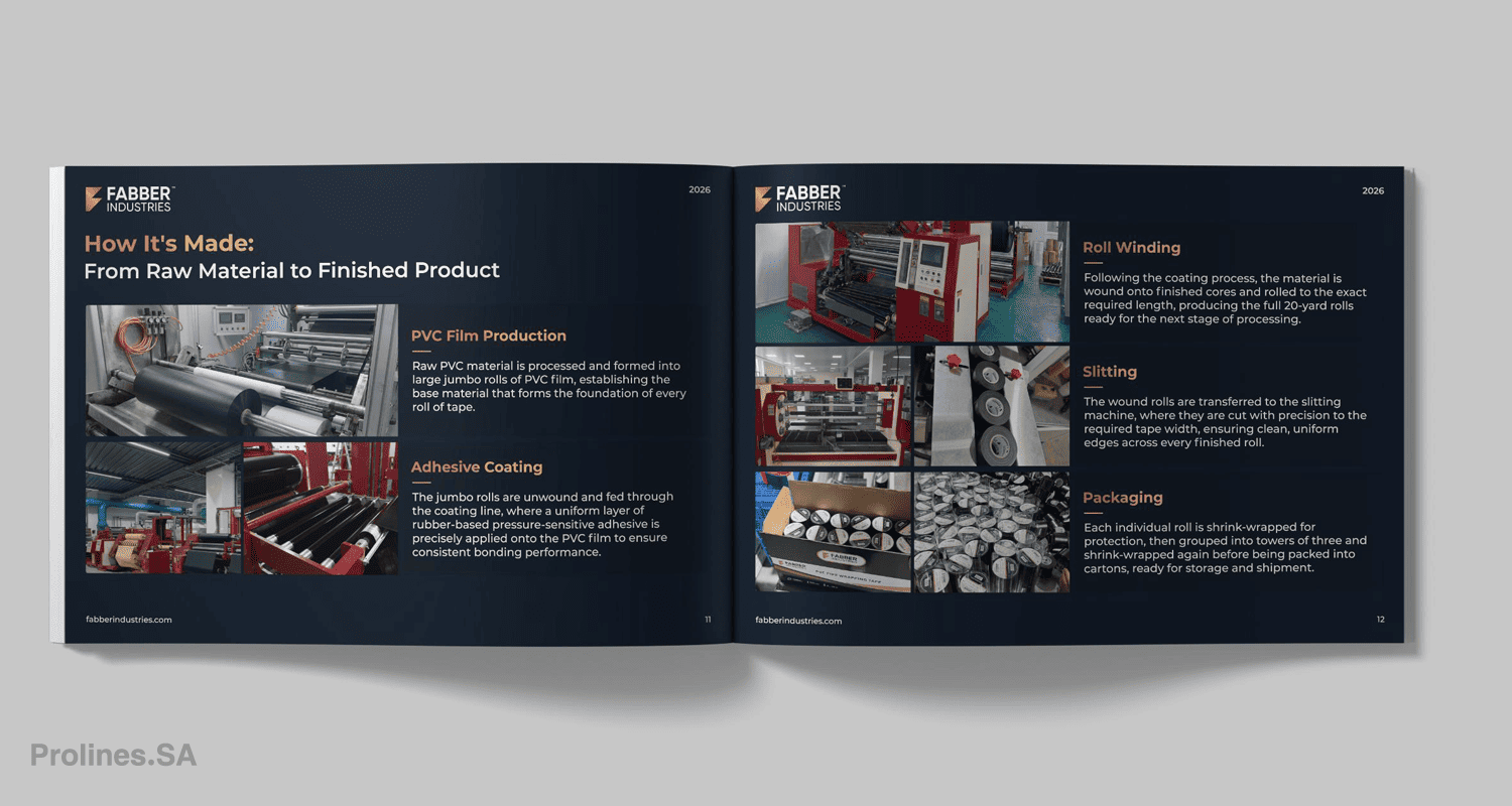 Fabber Industries Company Profile Design in Saudi Arabia by Prolines - تصميم احترافي لملف تعريف الشركات الصناعية في المملكة العربية السعودية Fabber Industries Company Profile Design in Saudi Arabia by Prolines - تصميم احترافي لملف تعريف الشركات الصناعية في المملكة العربية السعودية