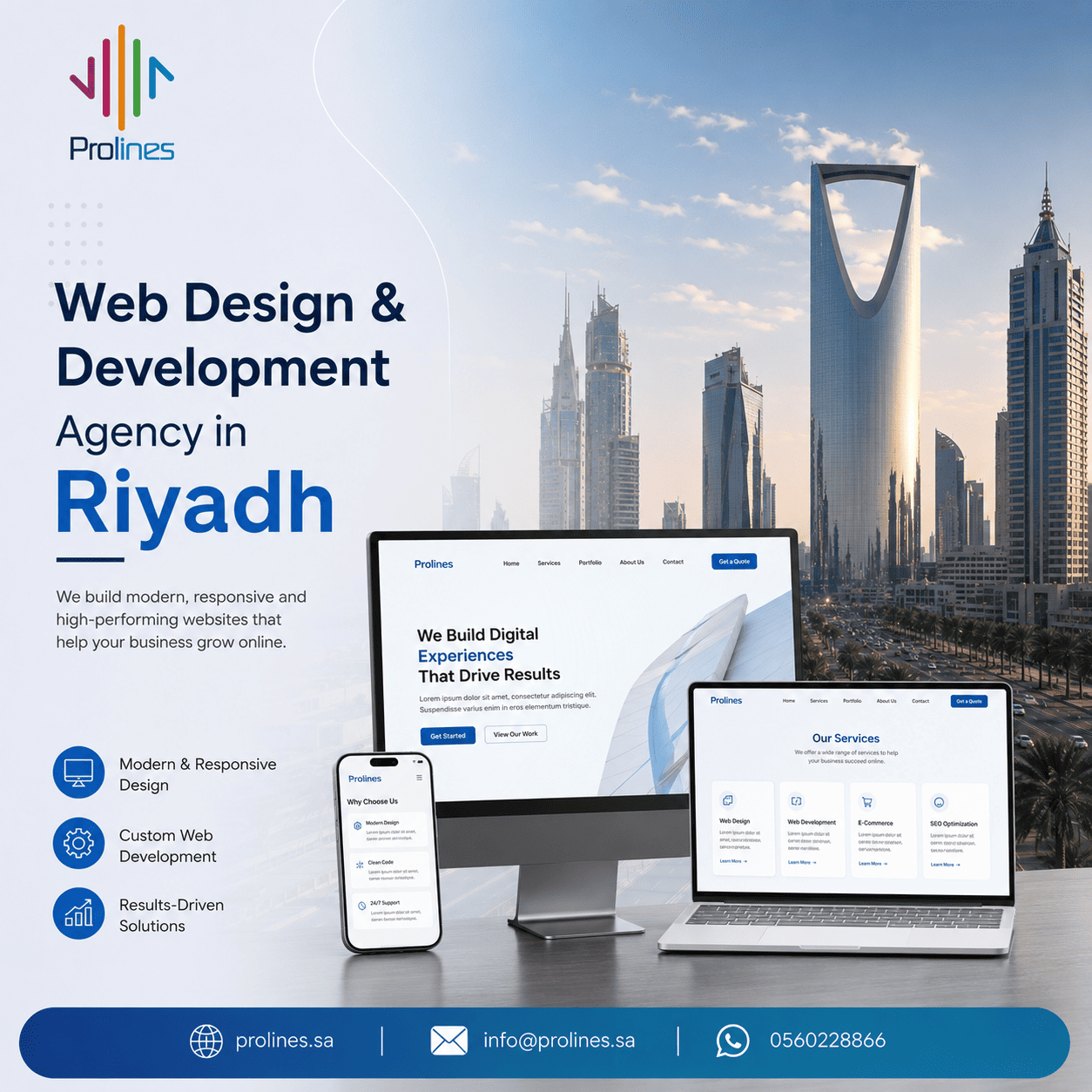 خدمات تطوير وتصميم المواقع في الرياض، السعودية - Riyadh Web Design Agency Creating Modern Business Websites 2027