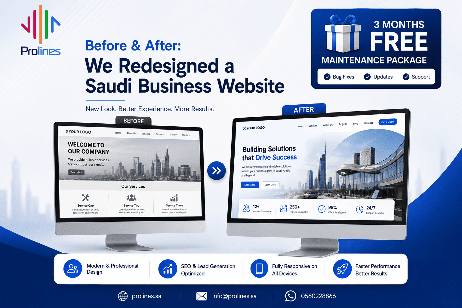 Prolines transforms Saudi websites with modern design, SEO, and lead-focused experiences. - Prolines تصميم المواقع السعودية بتصميم عصري، وتحسين SEO، وتجربة تركز على جذب العملاء. Prolines transforms Saudi websites with modern design, SEO, and lead-focused experiences. - Prolines تصميم المواقع السعودية بتصميم عصري، وتحسين SEO، وتجربة تركز على جذب العملاء.