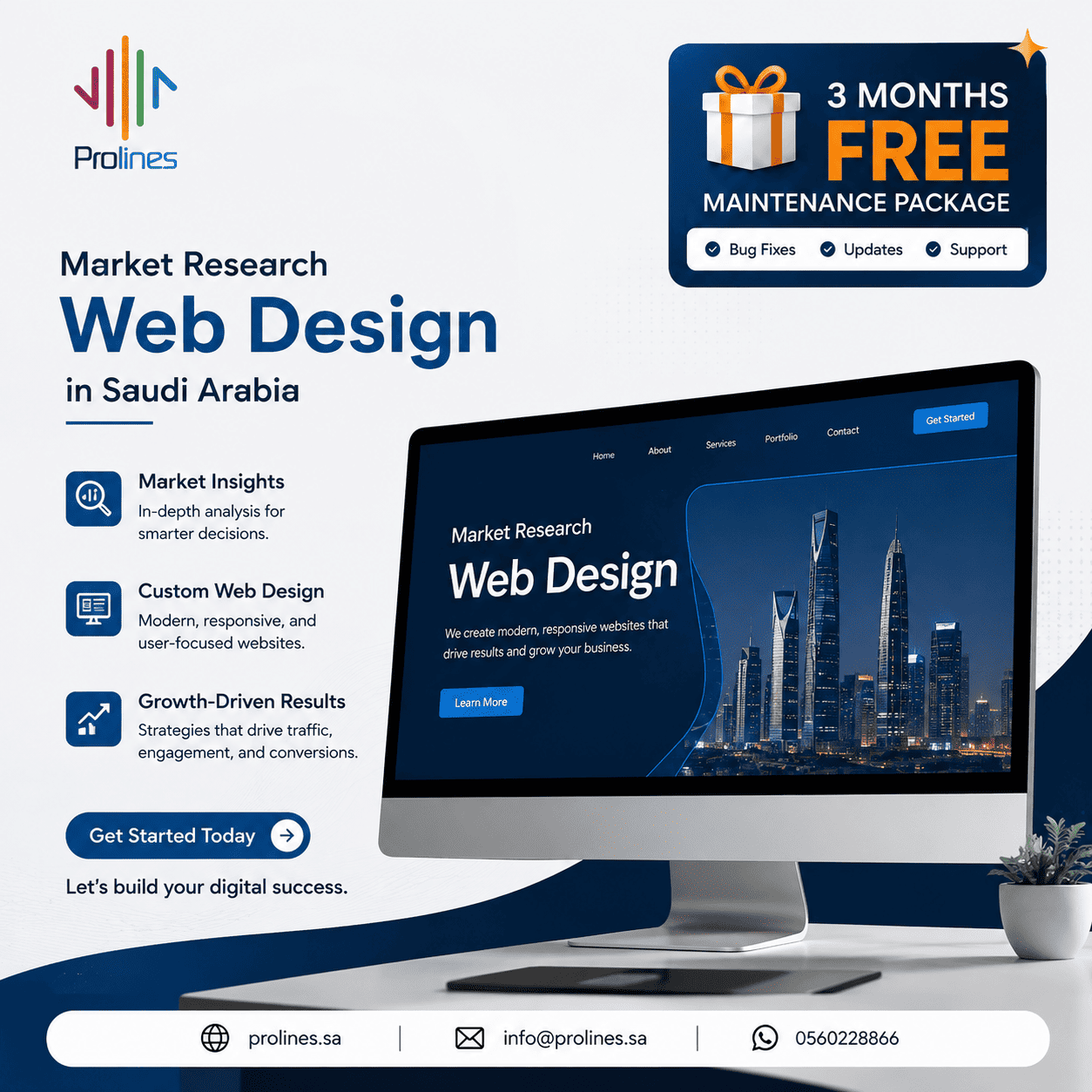 Modern website design for a market research firm in Riyadh and Jeddah, Saudi Arabia by Prolines - تصميم موقع إلكتروني حديث لشركة أبحاث سوق في الرياض وجدة، المملكة العربية السعودية من برو لاينز